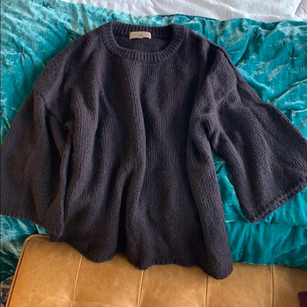 Philosophy oversized sweater with 3/4 bell sleeves